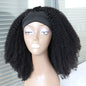 Afro Kinky Curly Headband Wigs Virgin Remy Human Hair Wig  4B 3C Afro Curly  Brazilian Hair Machine Made Wig With Band For Women