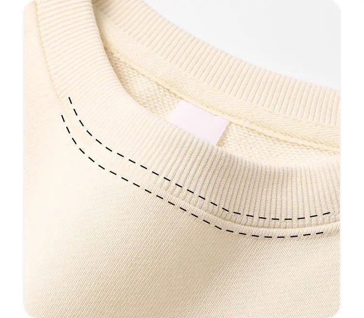 Autumn Sweatshirt Fashion Matcha Green 420g Heavy Round Neck Sweater Men's Solid Color Top Streetwear Women