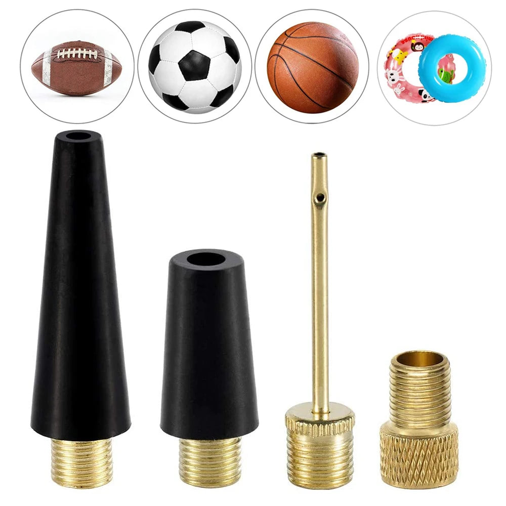 1 Set Bicycle Presta Schrader Valve Adaptor, Brass Bike Pump Adapters, Ball Pump Needle, Balloon Inflatable Toys Nozzle Inflator