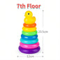 0-3 years old Infant Early Learning Rainbow Stacking Toys Puzzle Development Intelligence Rainbow Tower Baby Toy Gift Stack Ring