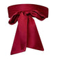 Satin Silk Bow Corset Waist Belt Wide Decorative Bowknot Fabric Ribbon Cummerbunds DIY Waist Bands For Women Lady Girl Bridal