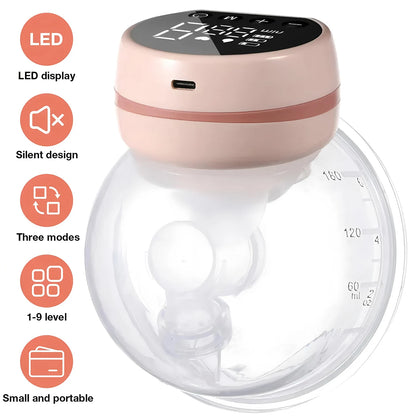 Wearable Breast Pump Hands Free Electric Portable Wearable Breast Pumps Slient BPA-free Breastfeeding Milk Collector