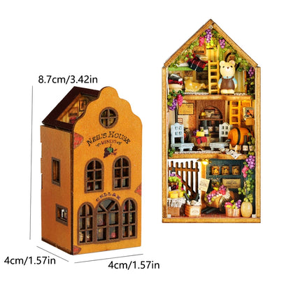 Kit de bricolage pour mini-poupées, maison de poupée, jouets de chambre, décoration de chambre à coucher avec meubles, artisanat en bois, puzzle 3D, anniversaire de fille