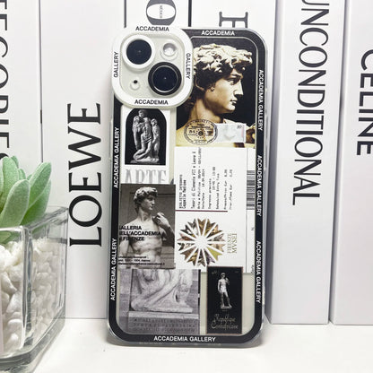 Collage Stickers Van Gogh Art Phone Case For iPhone 16 15 14 13 12 11 Pro Max Mini Plus XS X XR SE 2020 2022 Soft Cover