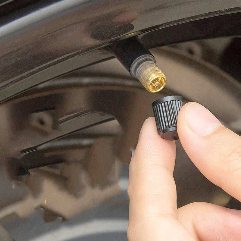 Car Tire Valve Stem Caps Plastic Tyre Valve Dust Caps Universal Wheel Stem Covers for Auto Bicycle Bike Motorcycle Car Accessory