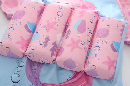 Ircomll New Kids Floatation Swimsuits Toddler Girl's 3 Piece Swimsuits Children Princess Buoyancy Swimwear Kids Beach Swimsuit
