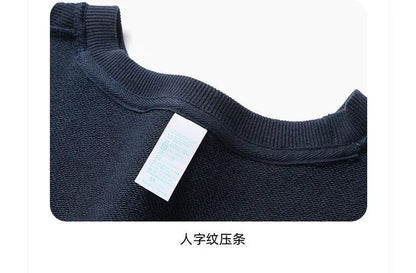 Autumn Sweatshirt Fashion Matcha Green 420g Heavy Round Neck Sweater Men's Solid Color Top Streetwear Women