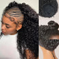 Upgraded 3 IN 1 Half Wig Burmese Messy Curly Flexi-Fit Flip Drawstring Wig Glueless Human Hair Ready to Go Kinky Curly Wig