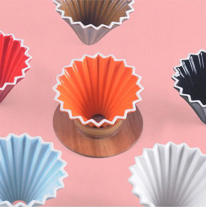 Ceramic Coffee Dripper Pour Over Coffee Maker Handmade Origami Coffee Filter Cup Flower Shape Funnel Drip Cafe Cake Cup Home