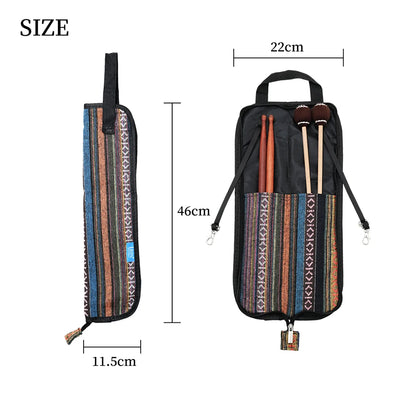 IRIN Drumstick Bag Portable Waterproof Cotton Drum Stick Bag Storage Case Percussion Drum Instrument Accessories Drumstick Bag
