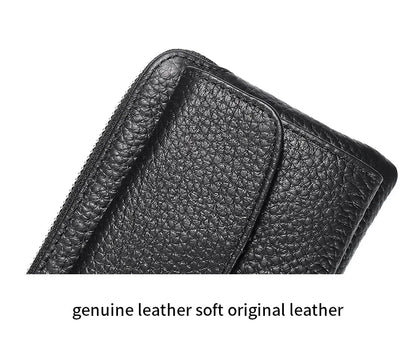 2023 New Genuine Leather Women Mini Wallet Ladies Short Wallets and Purses Zipper Leather Coin Purse Keychain Coins Pocket Bag