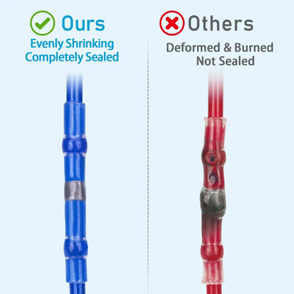 50/100/250PCS Mixed Heat Shrink Connect Terminals Waterproof Solder Sleeve Tube Electrical Wire Insulated Splice Connectors Kit