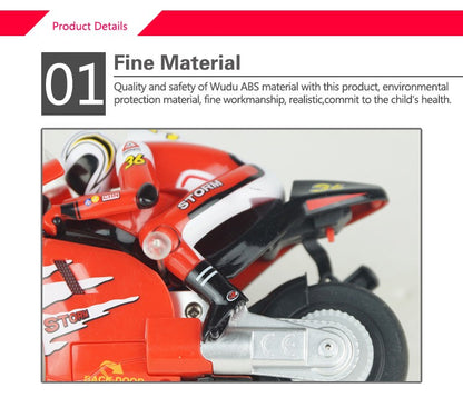 RC1:32 high-speed motor simulation shock absorber Race motorcycle charging 2.4Ghz Parent-child interactive boy's holiday toy