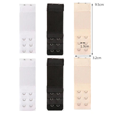 6pcs Back Bra Extender Strap Extension 2 Hooks Extenders For Women Bra Accessories Lengthened Buckle Bra Hook Botton Intimates