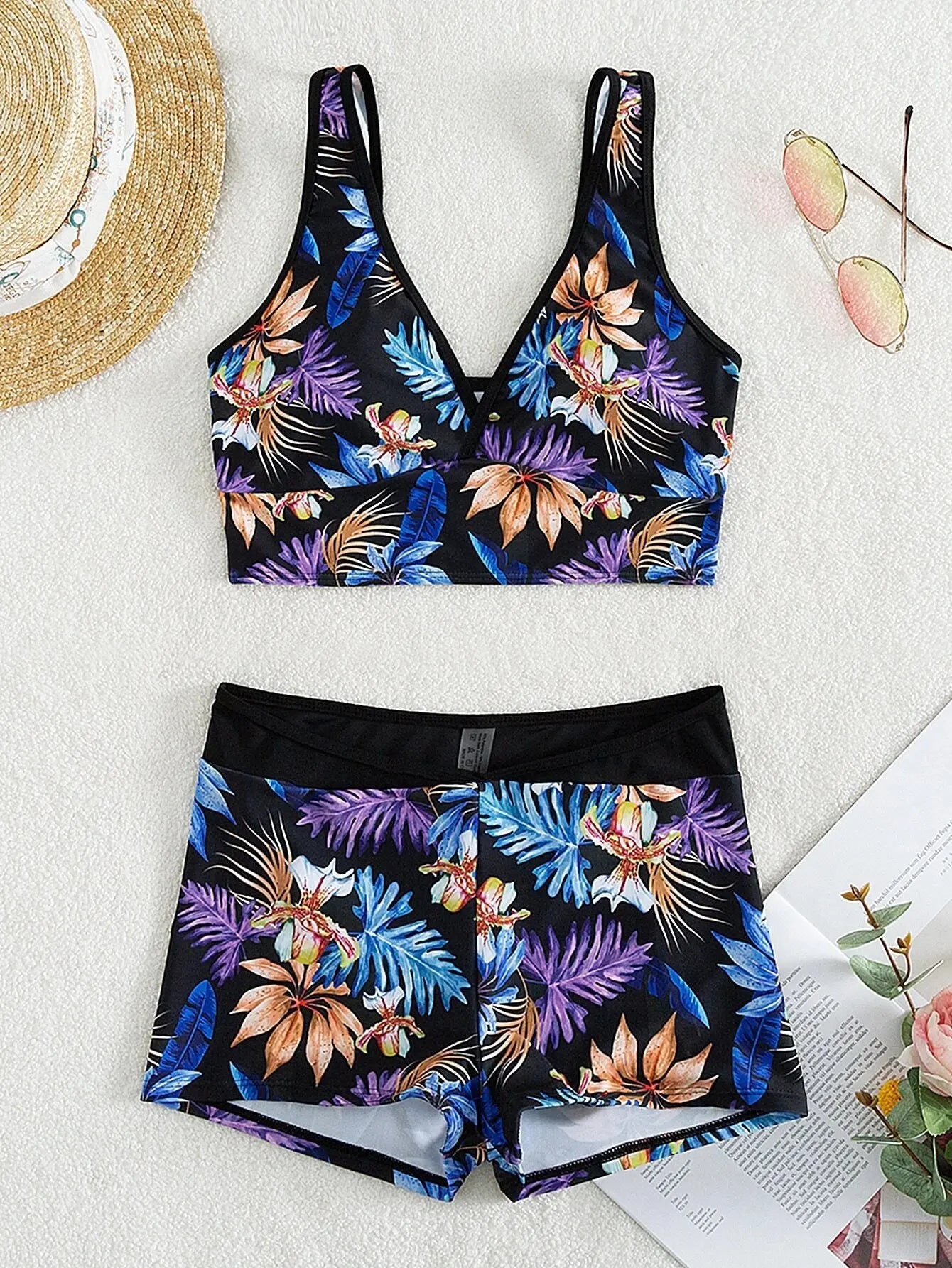 VigoBreviya 2025 Print Strapped Swimwear Women Sexy High Waist Shorts Bikini Set Swimsuit Summer Push UP Beach Bathing Suit
