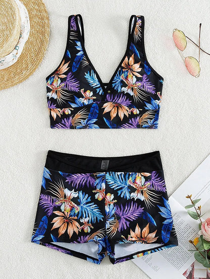 VigoBreviya 2025 Print Strapped Swimwear Women Sexy High Waist Shorts Bikini Set Swimsuit Summer Push UP Beach Bathing Suit