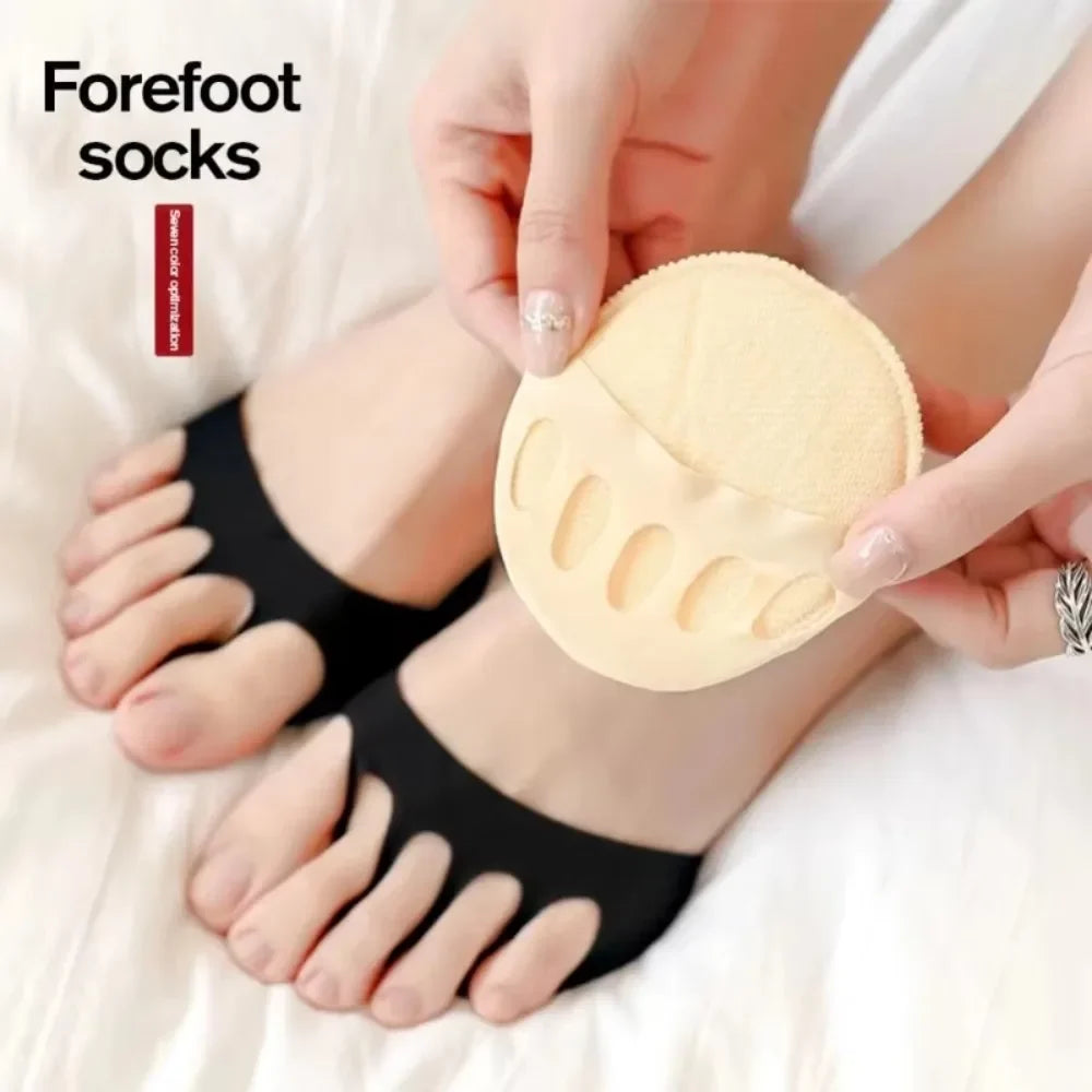 2/4pcs Five Toes Forefoot Pads for Women High Heels Half Insoles Invisible Foot Pain Care Absorbs Shock Socks Toe Pad Inserts