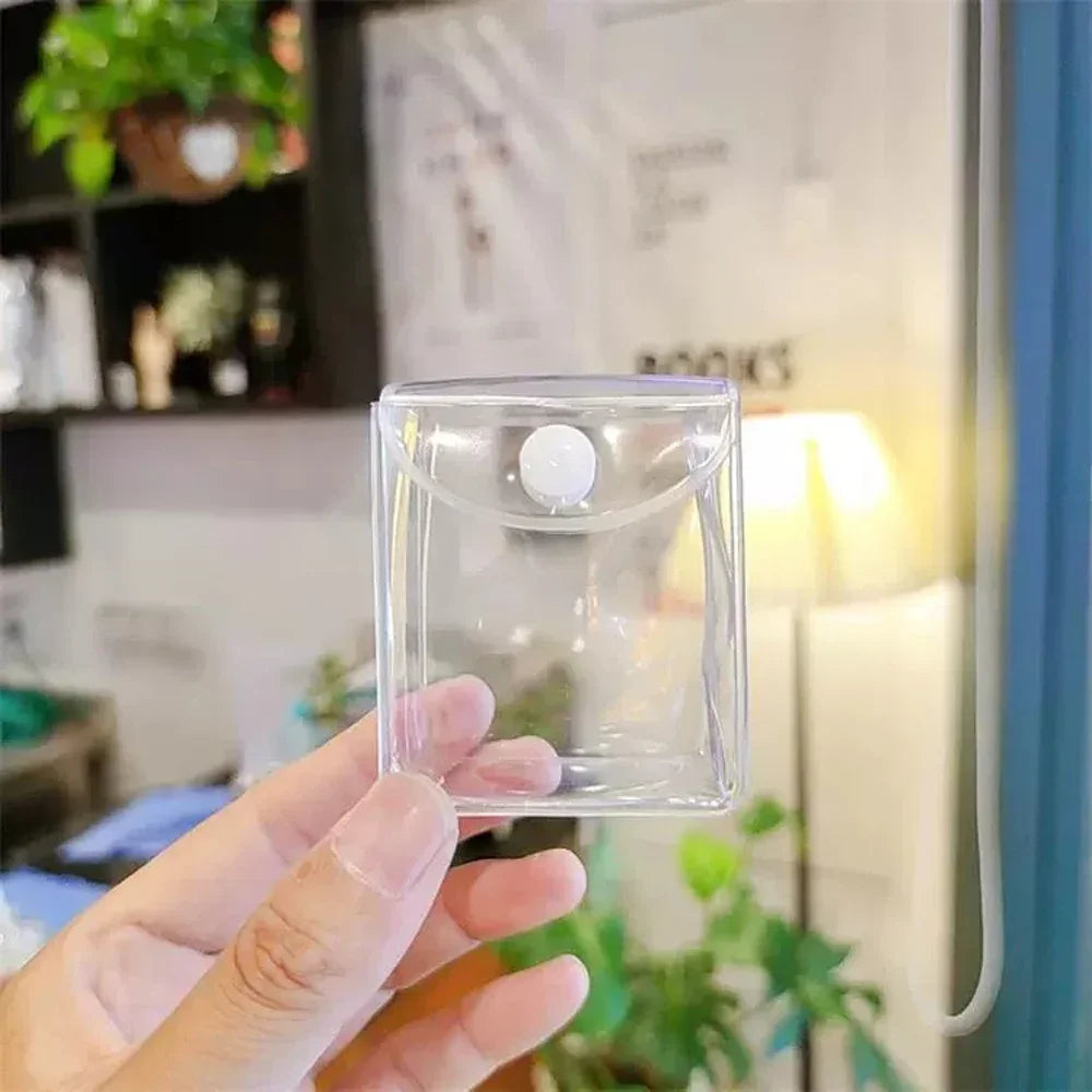 Petit porte-monnaie transparent en PVC pour femmes, enfants, filles, clés, rouge à lèvres, écouteurs, pièces de monnaie, pochette portefeuille