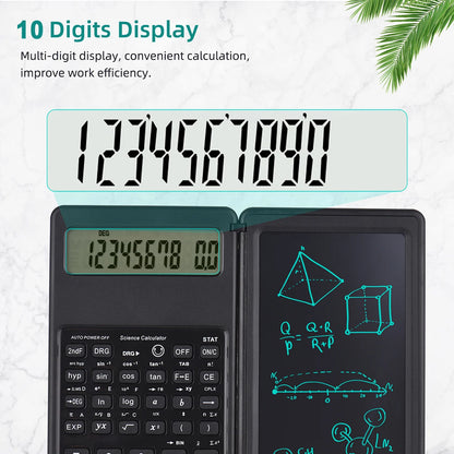 Scientific Calculator With Writing Foldable Tablet Multi Functions Engineering Financial calculator For School Students Office