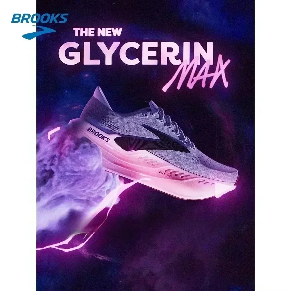 Baskets décontractées Brooks Glycerin Max originales pour hommes et femmes, chaussures de course confortables, antidérapantes et amortissantes