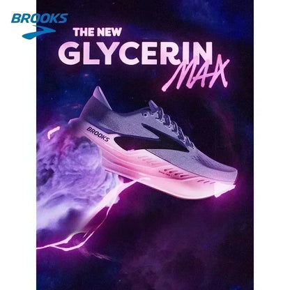 Baskets décontractées Brooks Glycerin Max originales pour hommes et femmes, chaussures de course confortables, antidérapantes et amortissantes