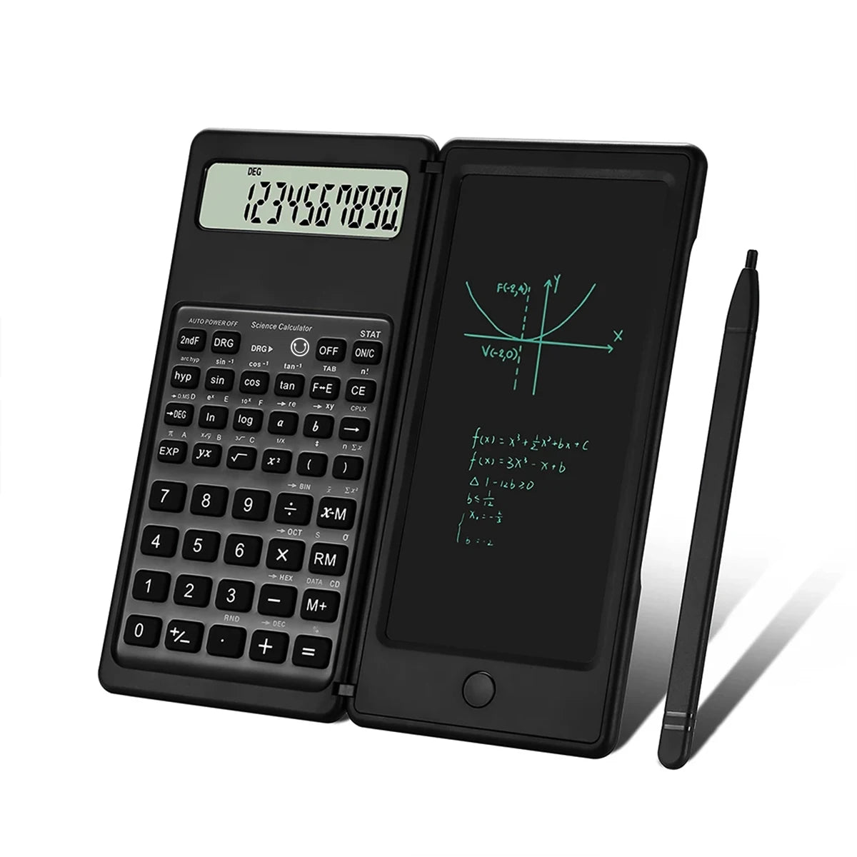 Scientific Calculator With Writing Foldable Tablet Multi Functions Engineering Financial calculator For School Students Office