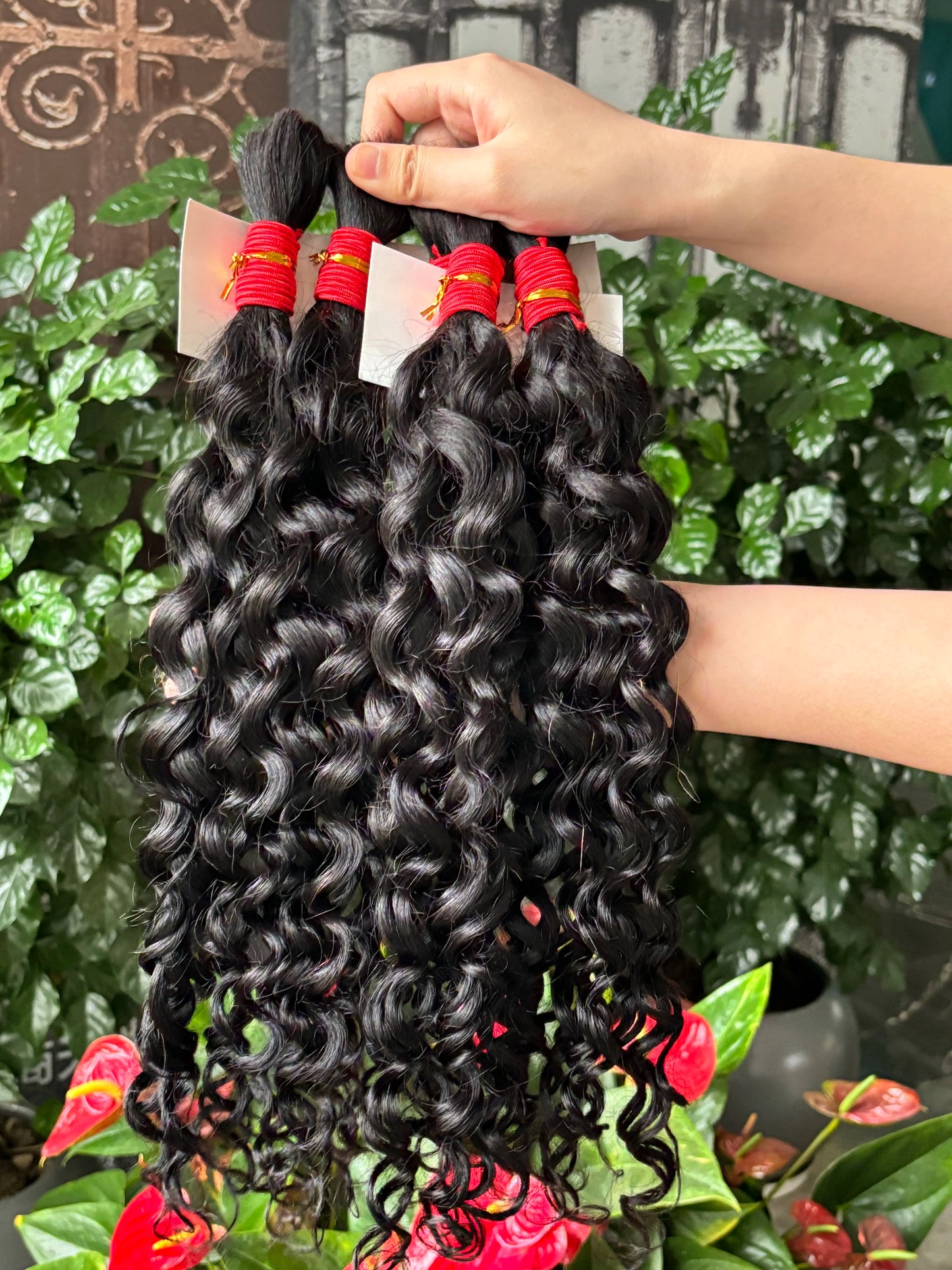 V Beauty Bulk Human Hair No Weft Boho Braids For Women Braiding Human Hair Deep Wave Hair Extensions Remy Hair 16-28 Inch 100g