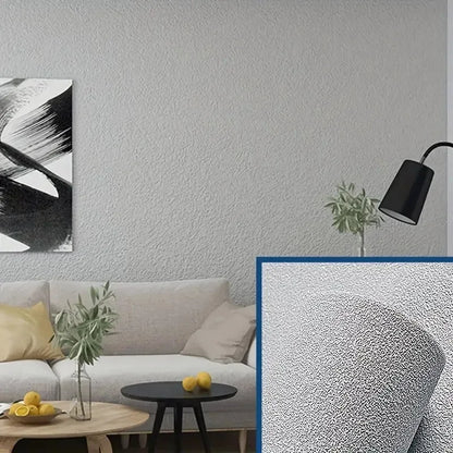 Papier peint autocollant 3D en mousse de lin, 50 cm x 10 m, couleur unie, épais, imperméable, pour rénovation murale