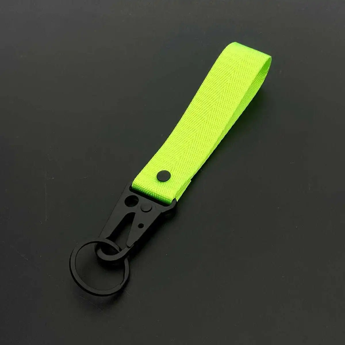 Custom Logo Ribbon Keychain Men Women Motorcycle Car Keychain Ring Pendant Personalize Outdoor Eagle Beak Webbing Nylon Keyring
