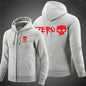 2025 ZERO skateboard logo men's new solid color zipper hooded long sleeved jacket Harajuku casual sportswear hooded pullover