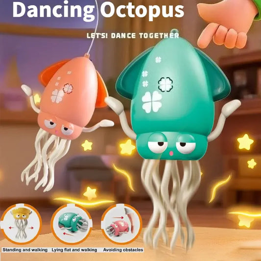 Pieuvre électronique dansante avec musique et lumière, jouet éducatif interactif et mobile, idéal comme cadeau pour enfant