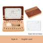 English Japanese Chinese Baby Wood Tooth Box Organizer Umbilica Save Gifts Milk Teeth Storage Box Birthday Baby Souvenir Gifts