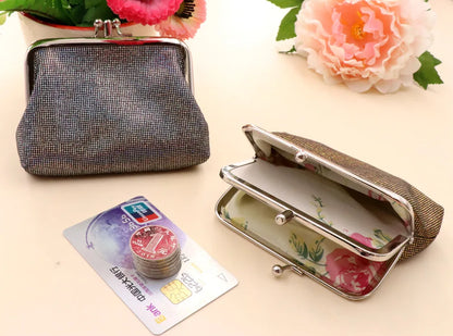 New Double Layer Women Wallets Short PU Leather Coin Purse Mini Wallet Retro Coin Purse for Women Lipstick Storage Dropshipping