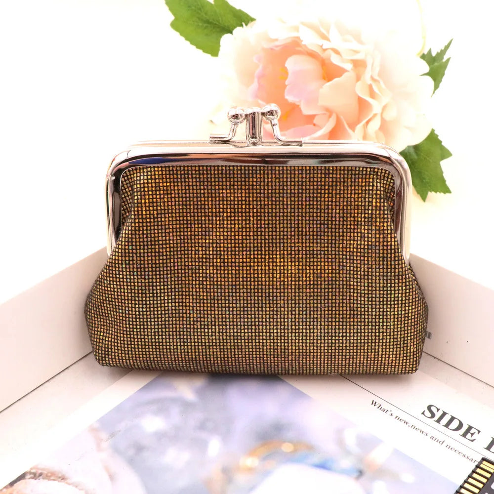 New Double Layer Women Wallets Short PU Leather Coin Purse Mini Wallet Retro Coin Purse for Women Lipstick Storage Dropshipping