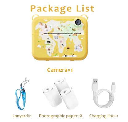 Kids Camera Instant Print Christmas Birthday Gifts for 3-12 Year Old Boys Girls Toys for Kids Age 3-10 with 3 Rolls Print Paper