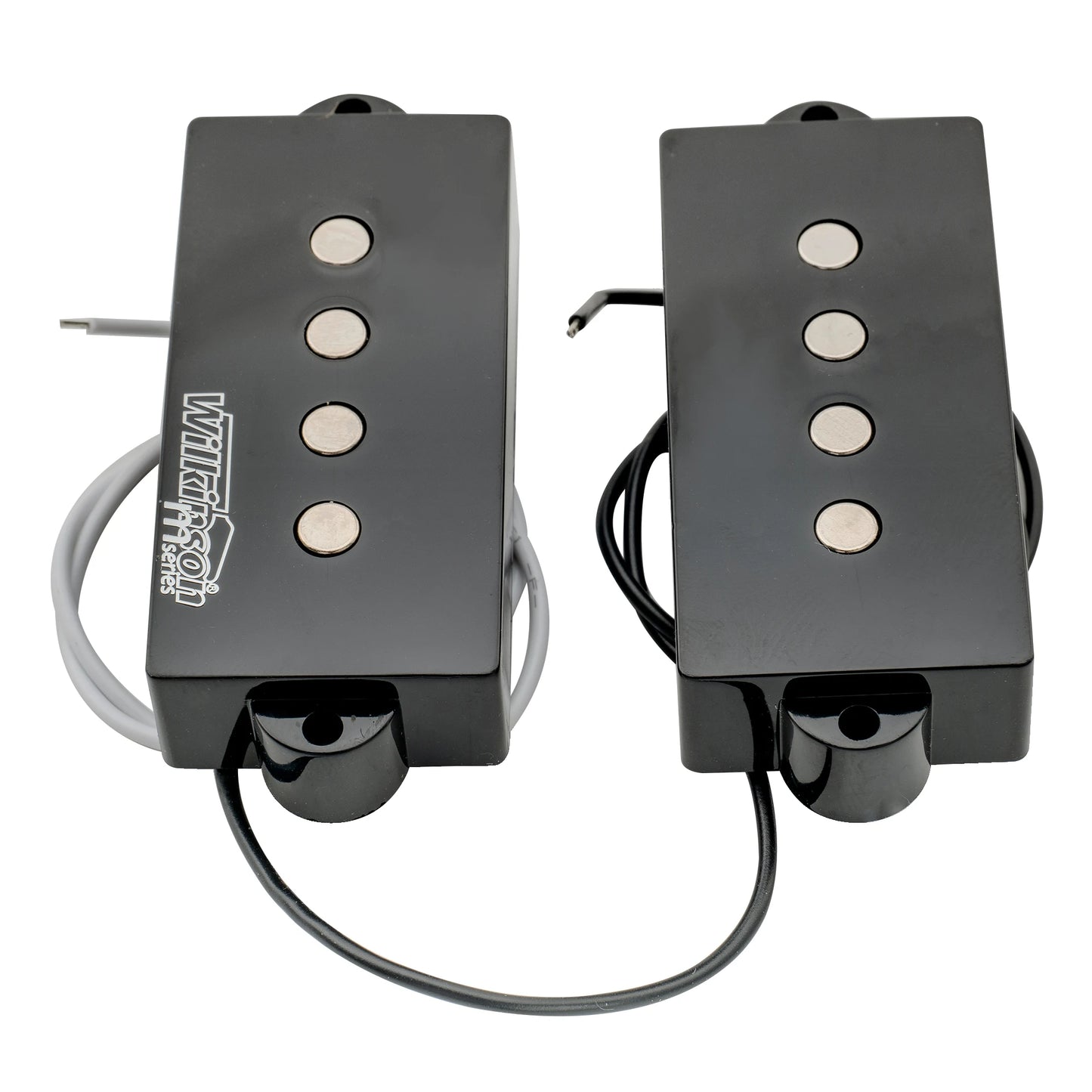 Wilkinson M Series Variable Gauss Ceramic Traditional Precision Bass Humbuckers Pickups Set for PB Style Electric Bass, Black