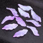 Lot de 10 pétales longs en forme de feuille, 34 x 12 mm, perles en verre de cristal faites à la main, pour la fabrication de bijoux, loisirs créatifs