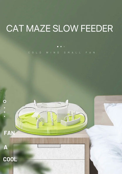 Cat Puzzle Interactive Treat Dispensing Toy Mental Enhancement Slow Feeder Toy  Interesting Cat Maze Slow Feeder Tray Bowl