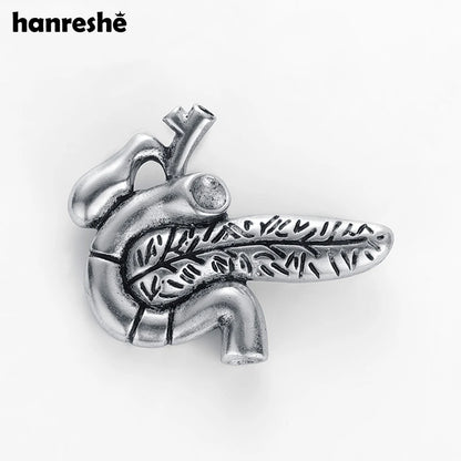 Best Pancreas Pin Badge Anatomy Medical Doctors Nurse Gift Gold Color Lapel Pin Metal An Exquisite Brooch Classic Jewelry Women