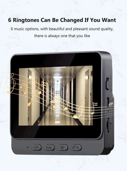 Wireless Video Intercom Doorbell HD Night Vision 4.3-inch lPS Screen Waterproof Visual Door Bell Camera Smart Home Security
