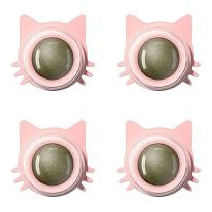 Lot de 1 à 5 balles murales rotatives à l'herbe à chat pour chaton, jouets à mâcher à lécher, nettoyage des dents, jouet à mordre pour chat d'intérieur, fournitures pour animaux de compagnie