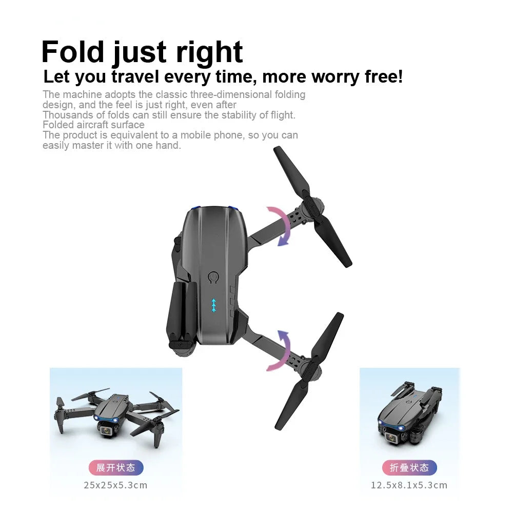 2025 E99 Pro Drone Quadcopter Remote Control Handle Four Axis Aircraft HD 6K Photography UAV Altitude Fixation Helicopter Toys