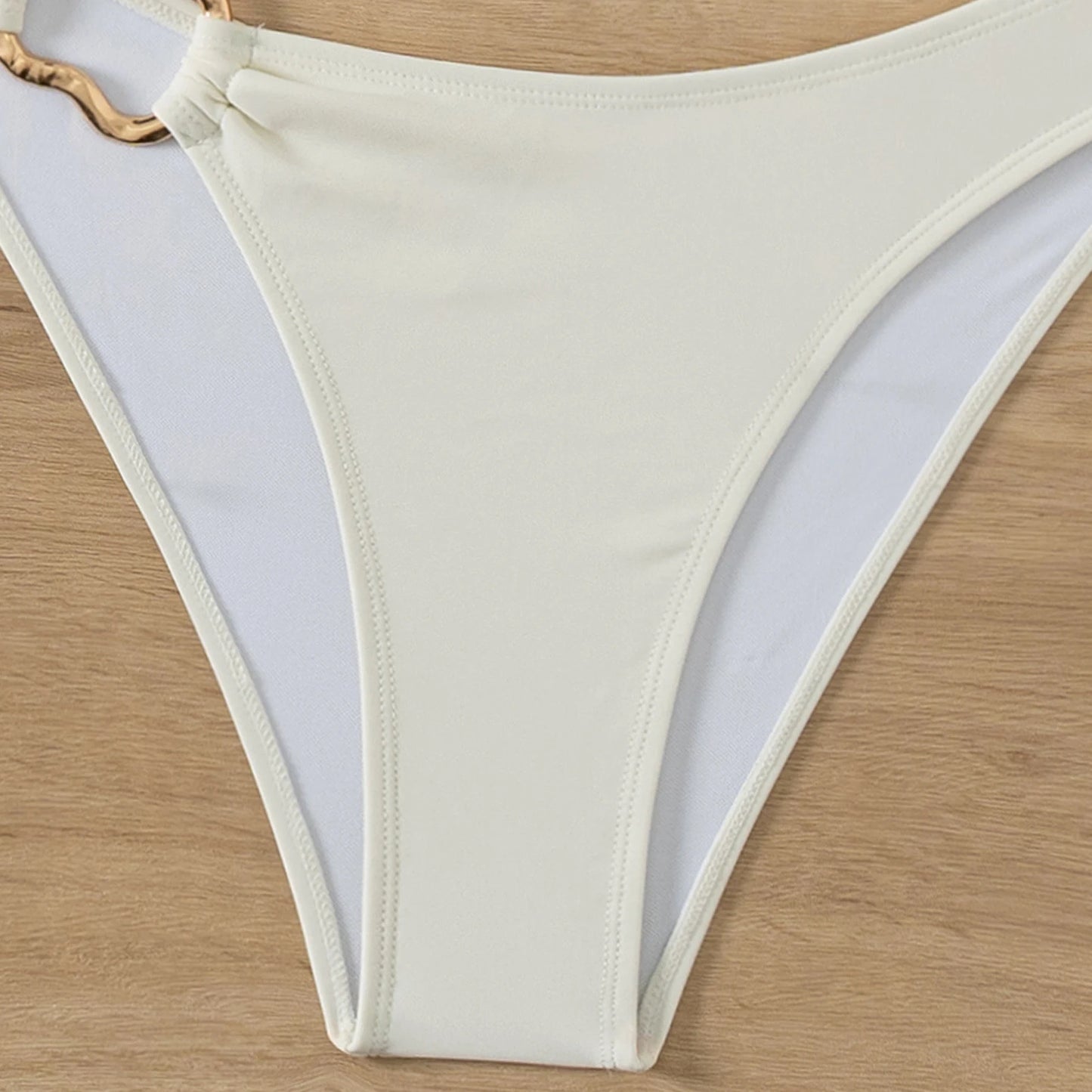 Women Bikini Set Solid Color Underwire Padded Push-Up Split Bikini Bra Print High Waist Bottoms Swimsuit Women Bathing Suit