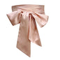 Satin Silk Bow Corset Waist Belt Wide Decorative Bowknot Fabric Ribbon Cummerbunds DIY Waist Bands For Women Lady Girl Bridal