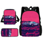 3 pcs set Luxury sports car logo JDMS Child School Backpack With Shoulder Bag Pencil Bags School Bags for Boys Girls Best Gift