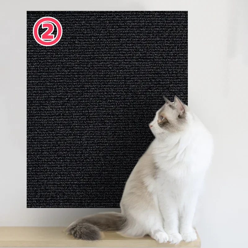 Tapis griffoir mural antidérapant et auto-adhésif pour chat, protection durable et découpable pour meubles d'intérieur