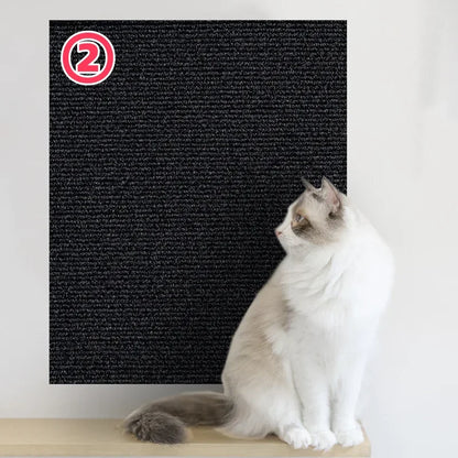 Tapis griffoir mural antidérapant et auto-adhésif pour chat, protection durable et découpable pour meubles d'intérieur