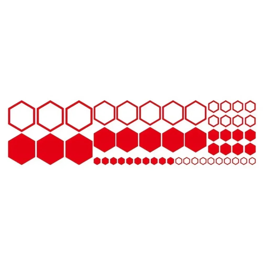 52pcs Honeycomb Auto Vinyl Decals Large and Small Combination Hexagonal Stickers DIY Car Body Cool Styling Open Style Decoration