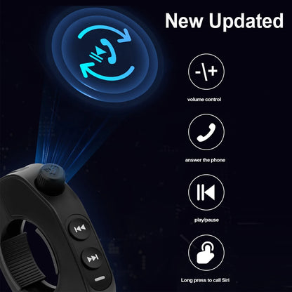 Télécommande sans fil V5.3 pour guidon de moto, casque, boutons, kit mains libres, assistant vocal, étanche
