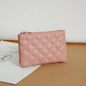 PU Soft Leather Diamond Grid Short Wallet Women Coin Purse Card Bag Zipper Coin Pouch Credit Card Holder ID Holder Mini Purse